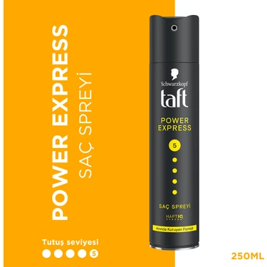 Taft Power Express Saç Spreyi 250 ml Hızla Kuruyan Güçlendirici Etki ile Uzun Süreli