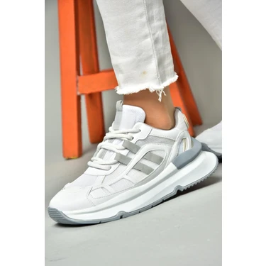 Fox Shoes S973017604 Beyaz/Gri Kumaş Spor Ayakkabı Sneakers Fiyatı