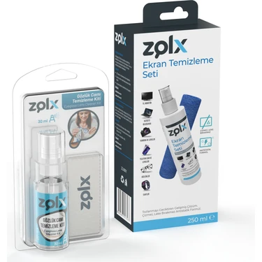 Zolx 30ML Gözlük Temizleme Kiti + Zolx 250ML Ekran Temizleme Seti Lcd, Led, Ekran, Laptop, Tablet,