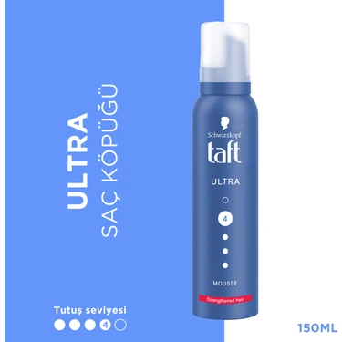 Taft Saç Köpüğü Ultra Güçlü Yapılandırıcı Etkiyle 150 ml Fön Isısına Karşı