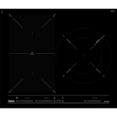 Teka - Izf 6320 - Ankastre Cam Seramik Indüksiyonlu Ocak - 7400 W - Siyah - 60 cm -