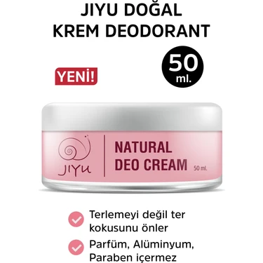 Jiyu Doğal Krem Deodorant Ter Kokusu Önleyici Beyazlatıcı Krem Roll-On 50