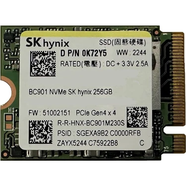 Sk Hynix BC901 256GB M.2 2230 Nvme