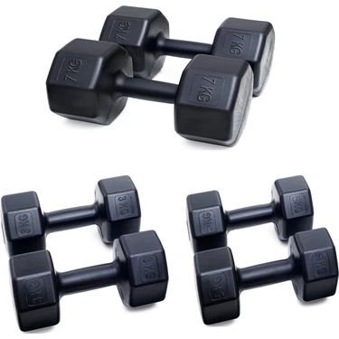 Besinistanbul Ps Spor 3 Çift Dambıl Set 3 kg + 5 kg + 7