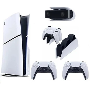 Sony Playstation 5 Slim Cd'li Edition + 2 Dualsense + Şarj Istasyonu + Ps5 Kamera Oyun