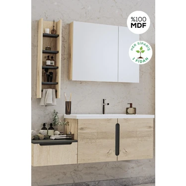 Balneom Banyo Zakkum 100 cm Banyo Dolabı ve