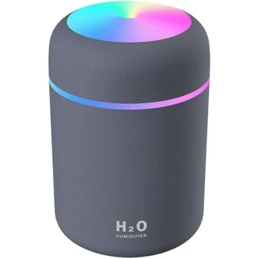 H2O LED Işıklı Mini Oda Hava Nemlendirici ve Taşınabilir Buhar Makinesi H2O