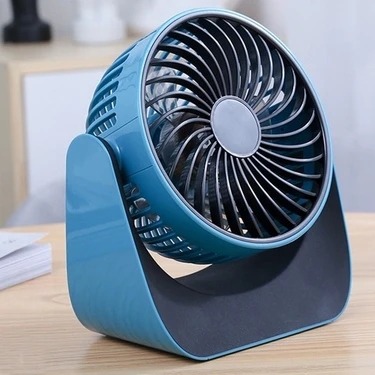 Hermoso Mini USB Küçük Fan Ofis Sessiz Şarj Edilebilir Masaüstü Sessiz Fan C (Yurt