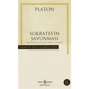 İş Bankası Kültür Yayınları Hasan Ali Yücel Klasikler Dizisi - Platon'un Sokrates'in Savunması 200