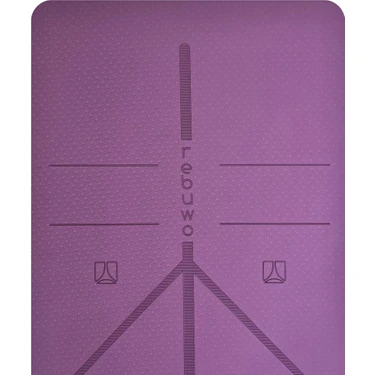 Rebuwo Tpe Hizalama Tasarımlı Kaydırmaz Yoga Mat Pilates Minderi 5mm 183 x 61