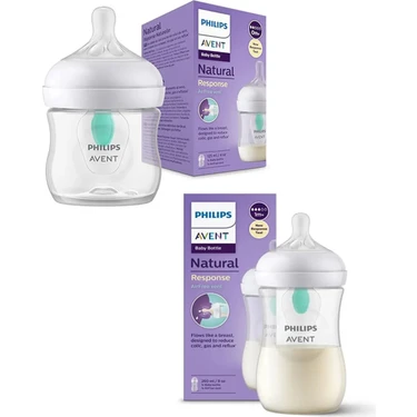 Philips Avent Doğal Tepkili Antikolik Valfli Biberon Seti 125 ml & 260 ml Plastik