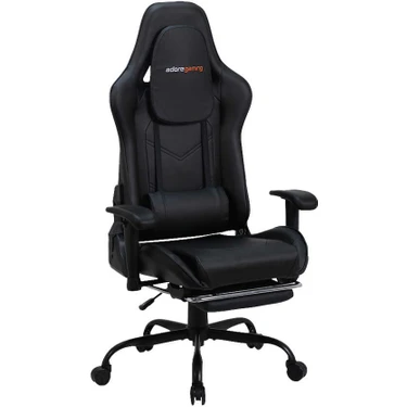 adore mobilya Adore Gaming Combo Profesyonel Oyuncu ve Çalışma Koltuğu-Siyah 71X130-139,5X58 cm