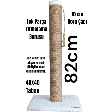 Lena Pet 82CM Büyük Boy Kedi Tırmalama Tahtası Tek Parça 10CM Boru