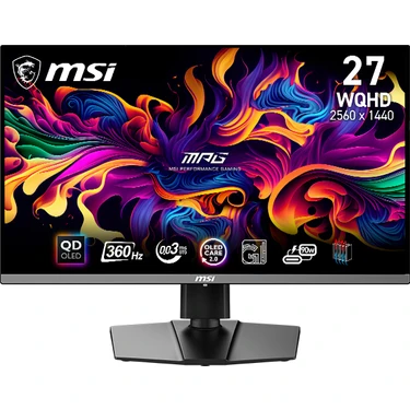 MSI 26.5” MPG 271QRX QD-OLED 2560x1440 (WQHD) 16:9 FLAT QD-OLED 360HZ 0.03MS FREESYNC PREMIUM PRO