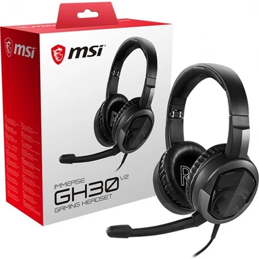 MSI GG IMMERSE GH30 V2 GAMING HEADSET HAFIF KATLANABILIR 2X40 MM SURUCU KABLO KUMANDA 20HZ-20KHZ 30