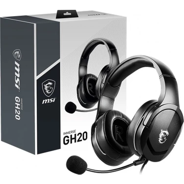 MSI GG IMMERSE GH20 GAMING HEADSET 40MM SURUCU KABLO 20HZ-20KHZ 32 OHM MIKROFON 1.5M ORGU Y-KABLO