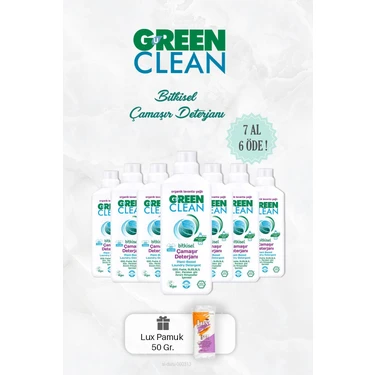 Green Clean 7 Al 6 Öde Bitkisel Çamaşır Deterjanı Lavantalı 1000