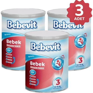 Bebevit 3 Bebek Devam Sütü 400 gr x 3