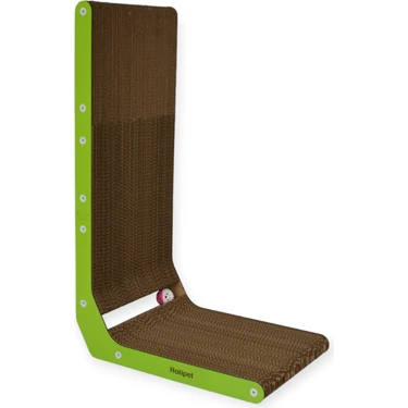 Rotipet Karton Kedi Tırmalama L Şeklinde Toplu Catnipli Yeşil 28X42X68