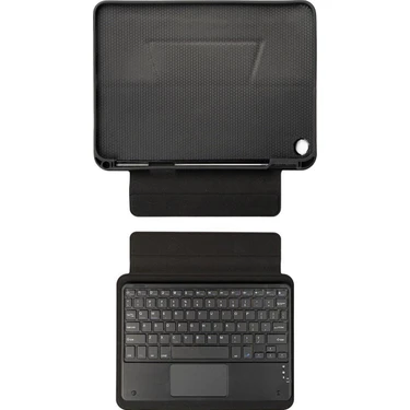 AktarMobile Galaxy Tab A9 Plus 11" Uyumlu Klavyeli Kılıf Standlı Bluetooth Klavye Trackpad