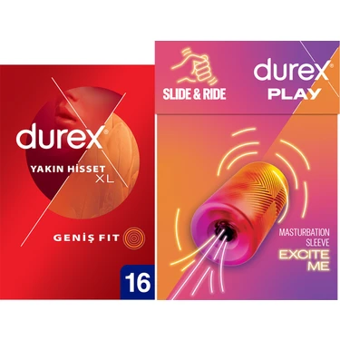 Durex Manuel Mastürbatör + Durex Yakın Hisset Xl Prezervatif