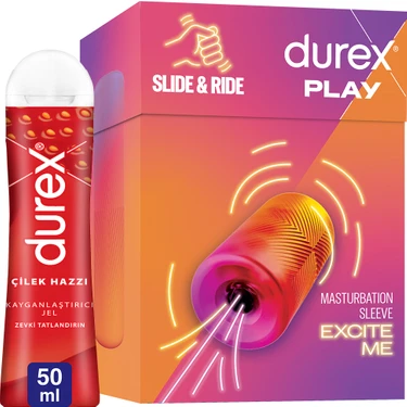 Durex Manuel Mastürbatör + Durex Çilekli Jel