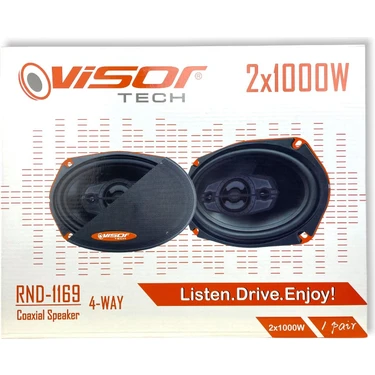 Visor Tech 6x9 Oval 1000W Visortech RND1169 Coaxıal Hoparlör Fiyatı