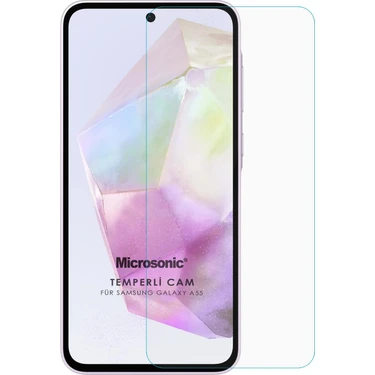 Microsonic Samsung Galaxy A55 Tempered Glass Cam Ekran