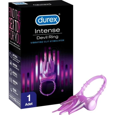 Durex İntense Devil Ring Titreşimli Halka 1 Adet Esnek Materyal ile Güçlü