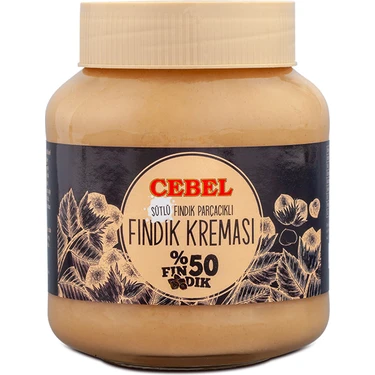 Cebel Fındık Parçacıklı Sütlü Fındık Kreması 350 gr Kav %