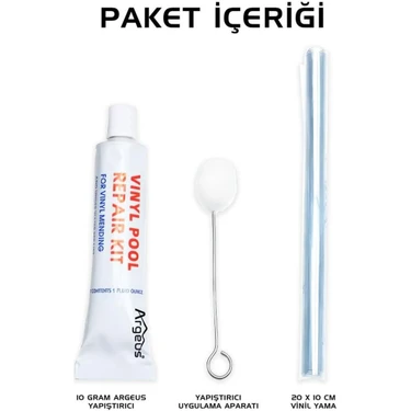 Argeus Bot Tamir Kiti (Şişme Bot, Şişme Havuz, Şişme