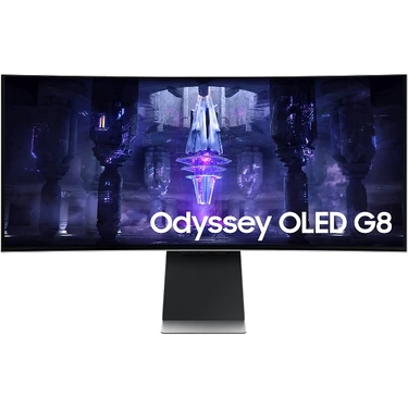 Samsung 34"Smart Odyssey OLED G8 0.03 Ms 175Hz(HDMI+USB) UWQHD 1800R Curved Gaming Monitör