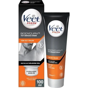 Veet Men Erkeklere Özel Koltuk Altı Tüy Dökücü Krem 100 ml – Hassas Ciltler İçin Etkili ve Güvenli