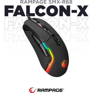 Rampage SMX-R68 Falcon-X USB 800-6400 DPI Kablolu Oyun Mouse Siyah Kullanım Amacı