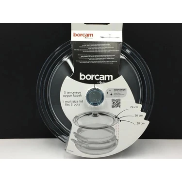 Paşabahçe 590280 Borcam Tencere Kapağı 24-26-28CM