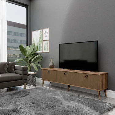 Mezza 1370 Lexus 180 cm (Ahşap Ayaklı) Tv Ünitesi Hat -