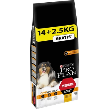 Proplan Medium Adult Tavuklu Yetişkin Köpek Maması 16,5