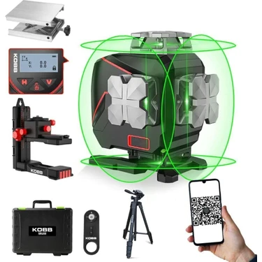 Kobb KBL36GTP Yeşil Çapraz Çizgi Lazer Distomat + Uzaktan Fiyatı