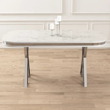 その他 masa Trendline Çekmeceli Çalışma Masası-Mat Beyaz 90x75x52 cm (GxYxD