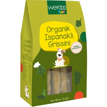 Wefood Kids Organik Ispanaklı grissini 40 gr