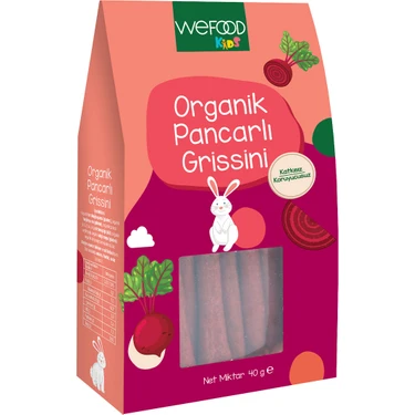 Wefood Kids Organik Pancarlı grissini 40 gr