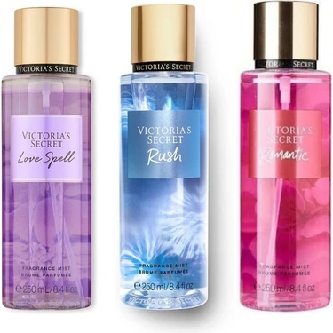 Victoria's Secret Love Spell-Rush-Romantic Vücut Spreyi Üçlü