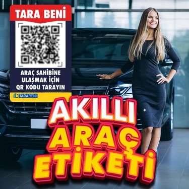 Araç Akıllı Karekod Cam Etiketi (Qr Kod Dijital Kimlik - Karekod Araç Numaratörü - QR Code Sticker