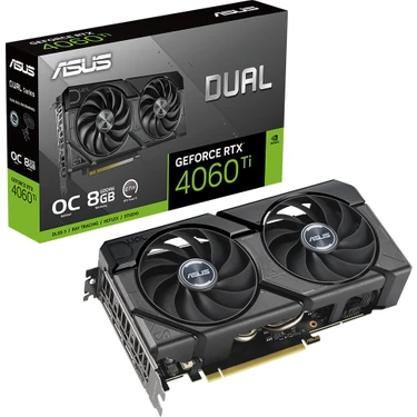 Asus DUAL-RTX4060TI-O8G-EVO NVIDIA GEFORCE RTX 4060 TI-8G 8GB GDDR6 128bit 2595MHz OC HDMI 3xDP