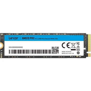 Lexar NM610 PRO M.2 NVMe SSD 1TB 3300MB/s Okuma 2700MB/s Yazma