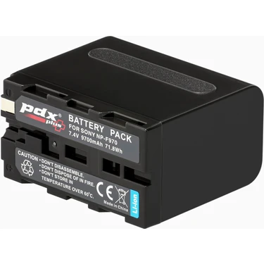 PDX Plus NP-F970 Bataryası 9700mAh Şarj Edilebilir Li-ion Pil Sony Kamera ve Işık Sistemleri