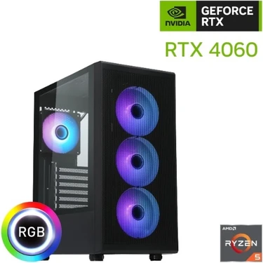 Güneysu Teknoloji Ryzen 5 7500F 16GB Ddr5 500 GB SSD RTX4060 8gb Oyuncu Masaüstü