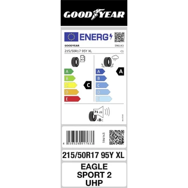 Goodyear 215/50 R17 95Y Eagle Sport 2 Uhp Xl Fp Oto Yaz Fiyatı
