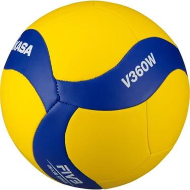 Mikasa V360W Sent. Deri Sarı/Lacivert Voleybol