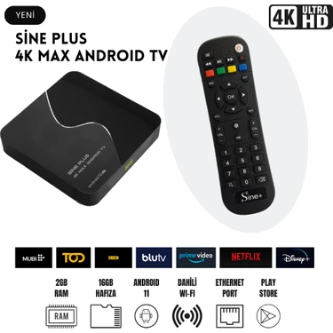 Sine Plus 4K Max 16GB Android Tv